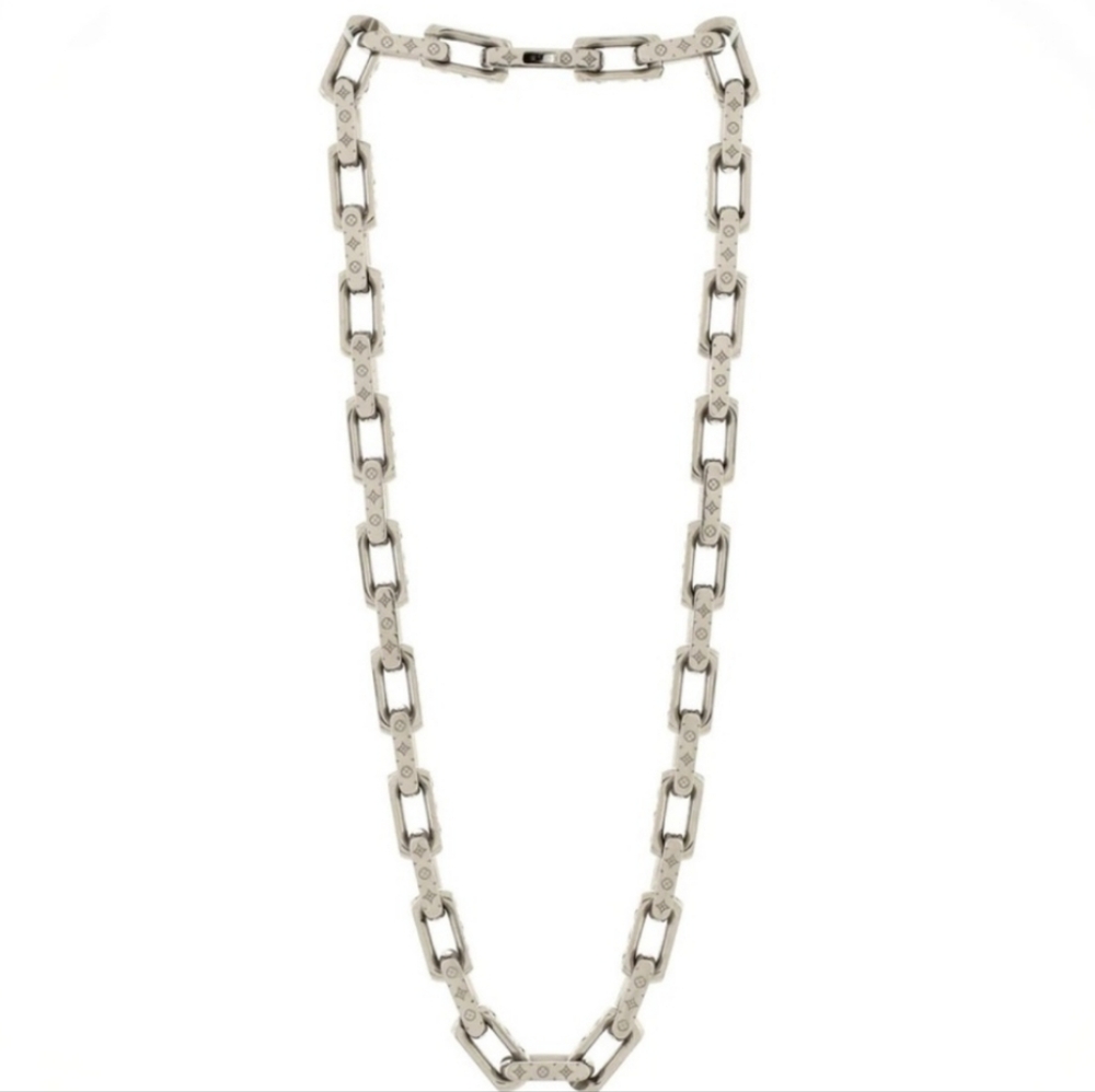 Louis Vuitton monogram silver necklace - Picture 2 of 5